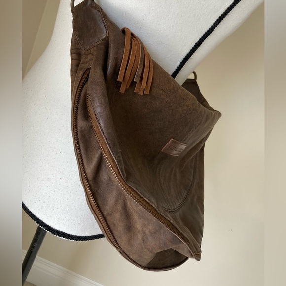 Sundance Brown Leather Saddle Bag Handbag - Picture 12 of 15